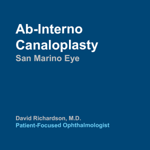 Ab-Interno Canaloplasty